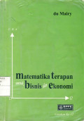 Matematika Terapan Untuk Bisnis Dan Ekonomi