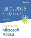 EBOOK : MOS 2016 Study Guide for Microsoft Access